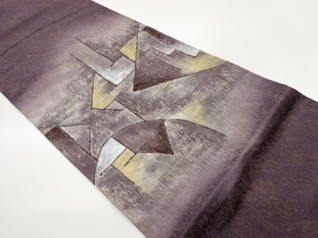 JAPANESE KIMONO / FUKURO OBI / KINTOSHI / GEOMETRIC PATTERN / ARTIST WORK 
